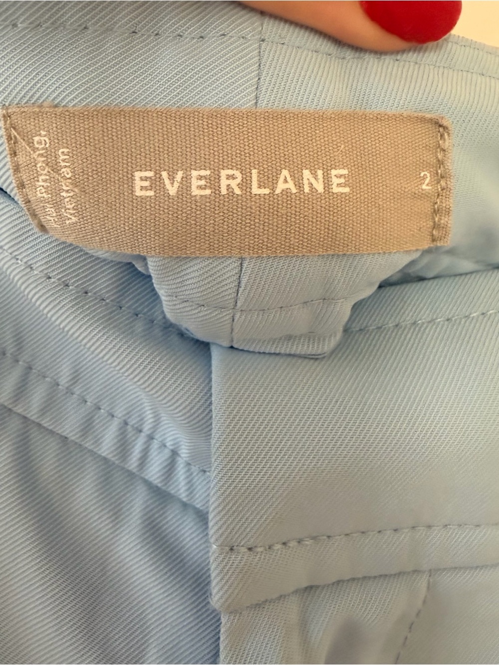 Everlane Sky Blue Pleated Dress Pants Size 2 - Picture 8 of 10